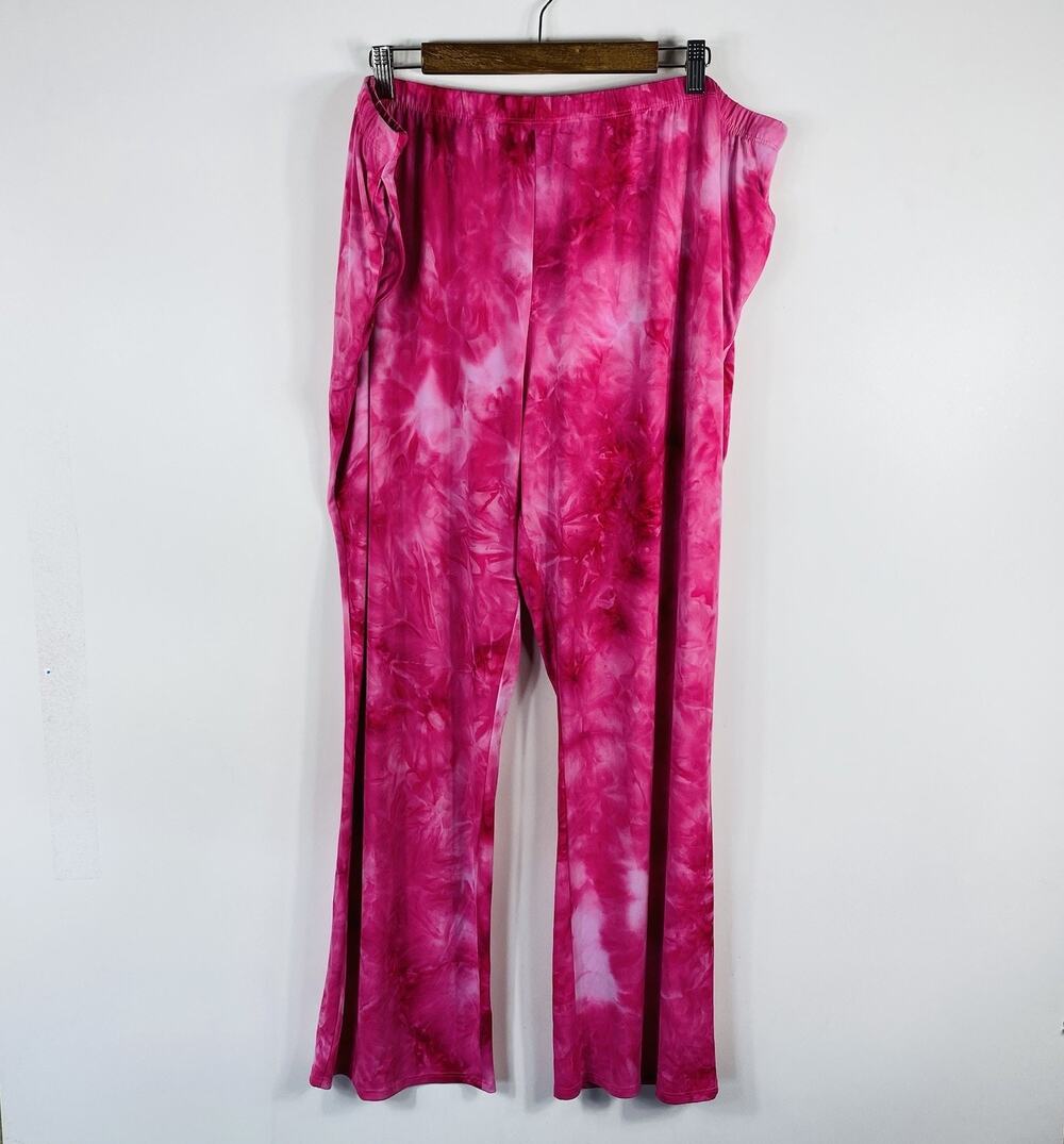 Antthony Originals Pants 3X Pink Tie Dye Pull On Made In USA Stretch Casual